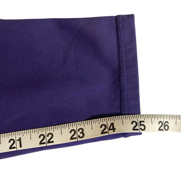 Fabletics Motion365 SZ M Agean Women High-Waisted Moto Purple 7/8 Leggings 3760 - Picture 6 of 8